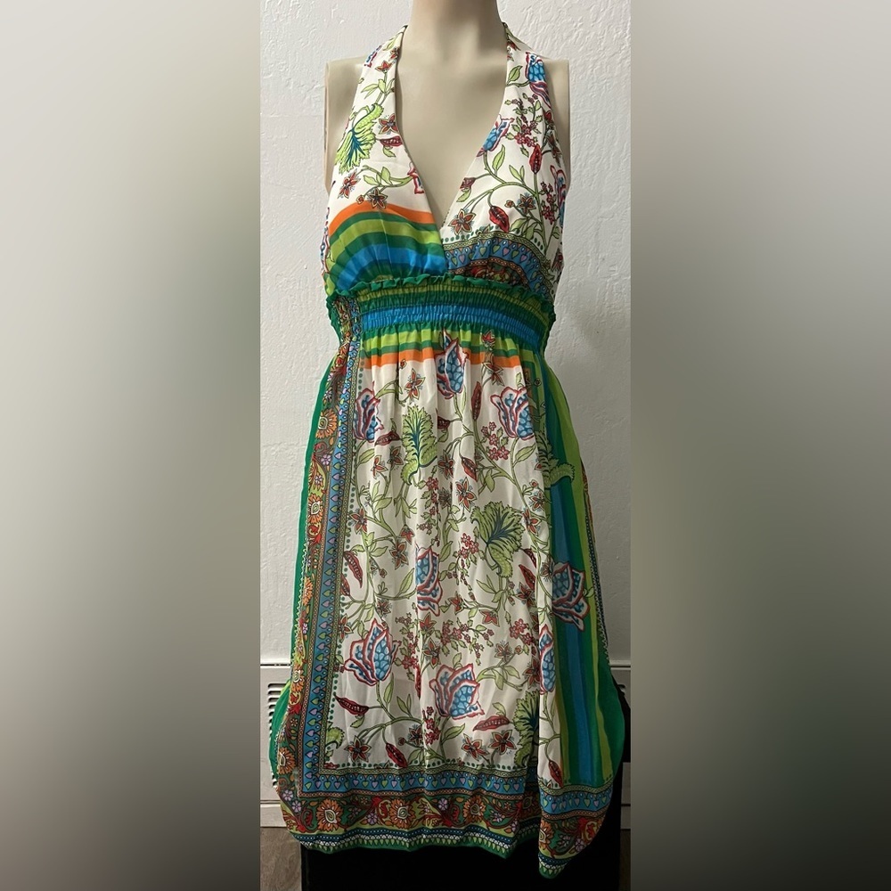 Too Mi Backless Halter Top Dress Women’s size Large